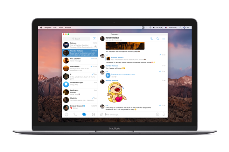اپلیکیشن بومی تلگرام روی macOS با پنل چندستونی